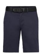 Modern Twill Slim Short Belt Bottoms Shorts Chinos Shorts Navy Calvin Klein