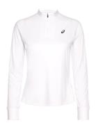 Women Court Ls 1/2 Zip Top Sport Sweatshirts & Hoodies Fleeces & Midlayers White Asics