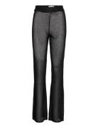Sequin Knit Fitted Flared Pants Bottoms Trousers Flared Black REMAIN Birger Christensen
