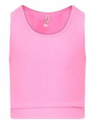 Kognessa S/L Cut Out Top Box Jrs Tops T-shirts Sleeveless Pink Kids Only