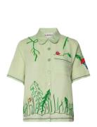 Aleta Shirt Tops Shirts Short-sleeved Green Helmstedt