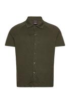 Albin Reg Shirt S-S Designers Shirts Short-sleeved Green Oscar Jacobson