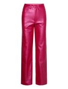 Embossed Pu Pants Bottoms Trousers Leather Leggings-Bukser Red ROTATE Birger Christensen