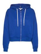 Reg Hilfiger Fr-Terry Zip Hoodie Tops Sweatshirts & Hoodies Hoodies Blue Tommy Hilfiger