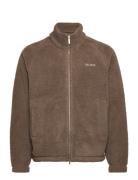 Ren Zipper Jacket Tops Sweatshirts & Hoodies Fleeces & Midlayers Brown Les Deux