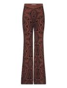 Denver - Tiger Jacquard Bottoms Trousers Flared Brown Day Birger Et Mikkelsen