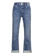 Trousers Denim Stina Straight Bottoms Jeans Regular Jeans Blue Lindex