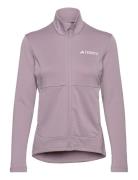 Terrex Multi Light Fleece Full-Zip Jacket Sport Sweatshirts & Hoodies Fleeces & Midlayers Pink Adidas Terrex