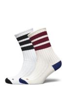 Premium Mid Crew Sock 2Pp Sport Socks Regular Socks White Adidas Originals