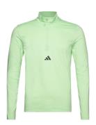 Wo Quarter Zip Sport Sweatshirts & Hoodies Fleeces & Midlayers Green Adidas Performance