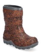 Thermal Boot - Glitter Shoes Rubberboots High Rubberboots Brown Mikk-line