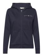 Reg Printed Graphic Zip Hood Tops Sweatshirts & Hoodies Hoodies Navy GANT