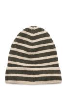 Bergen Striped Beanie Accessories Headwear Hats Beanie Green Mp Denmark