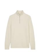 Pullover Long Sleeve Tops Knitwear Half Zip Jumpers White Marc O'Polo