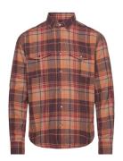 Straight Fit Bd Plaid Twill Designers Shirts Casual Red Oscar Jacobson