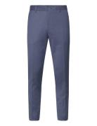 Slhslim-Neil Blue Check Trs Bottoms Trousers Formal Navy Selected Homme