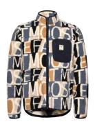 Trevor Fleece Jacket Aop Tops Sweatshirts & Hoodies Fleeces & Midlayers Grey Fat Moose