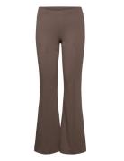 Low Waist Trousers Bottoms Trousers Flared Brown Gina Tricot