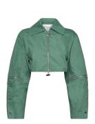 Washed Twill Crop Jacket Outerwear Jackets Light-summer Jacket Green Cannari Concept