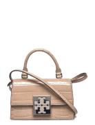 Bon Bon Croc Embossed Mini Top-Handle Bag Designers Small Shoulder Bags-crossbody Bags Beige Tory Burch