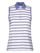 Tailored Fit Sleeveless Polo Shirt Sport T-shirts & Tops Polos White Ralph Lauren Golf