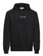 Graphic Font Regular Hoodie Designers Sweatshirts & Hoodies Hoodies Black HAN Kjøbenhavn