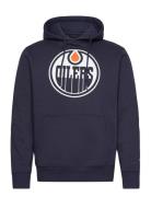 Edmonton Oilers Primary Logo Graphic Hoodie Tops Sweatshirts & Hoodies Hoodies Navy Fanatics