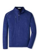 Verge Logo Camo Performance Quarter-Zip Tops Sweatshirts & Hoodies Fleeces & Midlayers Blue Peter Millar