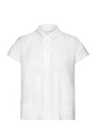 Almada Blouse Printed & Solid Tops Shirts Short-sleeved White Tamaris Apparel