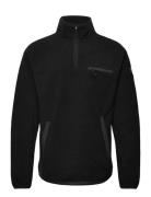 Yoke Halfzip Sport Sweatshirts & Hoodies Fleeces & Midlayers Black Tenson