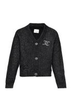 Fluffy Knit Metallic Cardigan Tops Knitwear Cardigans Black Juicy Couture