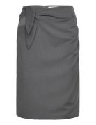 Tied Suiting Skirt Designers Knee-length & Midi Grey REMAIN Birger Christensen