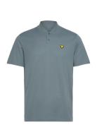 Bomber Collared Polo Shirt Sport Polos Short-sleeved Blue Lyle & Scott Sport