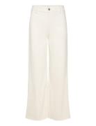 Catherin Culotte High Rise Jeans Bottoms Jeans Flares Cream Mango