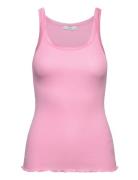 Cc Heart Silk Camisole Tops T-shirts & Tops Sleeveless Pink Coster Copenhagen