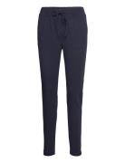 Jersey Loose Fit Pants Ankle Bottoms Trousers Straight Leg Blue Tom Tailor
