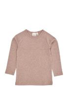 Melange Ls T-Shirt Tops T-shirts Long-sleeved T-Skjorte Beige Copenhagen Colors