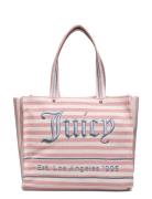 Iris Beach Bag - Striped Version Large Shopping Bags Totes Pink Juicy Couture
