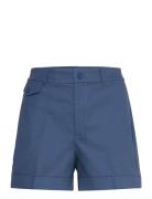 Pleated Double-Faced Cotton Short Bottoms Shorts Casual Shorts Blue Lauren Ralph Lauren