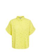Nukari Shirt Tops Shirts Short-sleeved Yellow Nümph