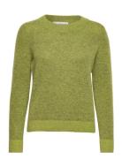 Slfsia Ls Knit O-Neck B Tops Knitwear Jumpers Green Selected Femme
