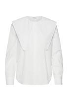 Sandra Big Collar Shirt Tops Blouses Long-sleeved White DESIGNERS, REMIX