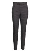 Angelie Pure 722 Navy Mix Weave Bottoms Trousers Slim Fit Trousers Multi/patterned FIVEUNITS