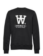 Tye Aa Sweatshirt Tops Sweatshirts & Hoodies Sweatshirts Black Double A By Wood Wood