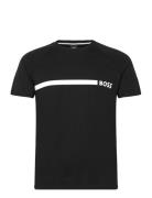 T-Shirt Rn Slim Fit Tops T-Kortærmet Skjorte Black BOSS