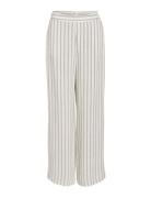 Objsanne Aline Wide Pant Aop Noos Bottoms Trousers Wide Leg Cream Object