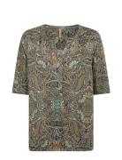Sc-Felicity Aop Tops T-shirts & Tops Short-sleeved Multi/patterned Soyaconcept