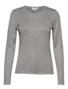 A8661, Milasz R-Neck Cardigan Tops Knitwear Cardigans Grey Saint Tropez