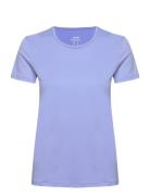 Essential Mesh Detail Tee Sport T-shirts & Tops Short-sleeved Blue Casall