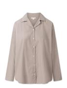 Astrid Shirt - Taupe Tops Shirts Long-sleeved Grey STUDIO FEDER